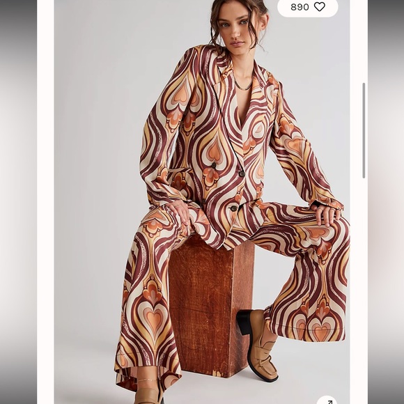Free People One Way Out Printed Suit